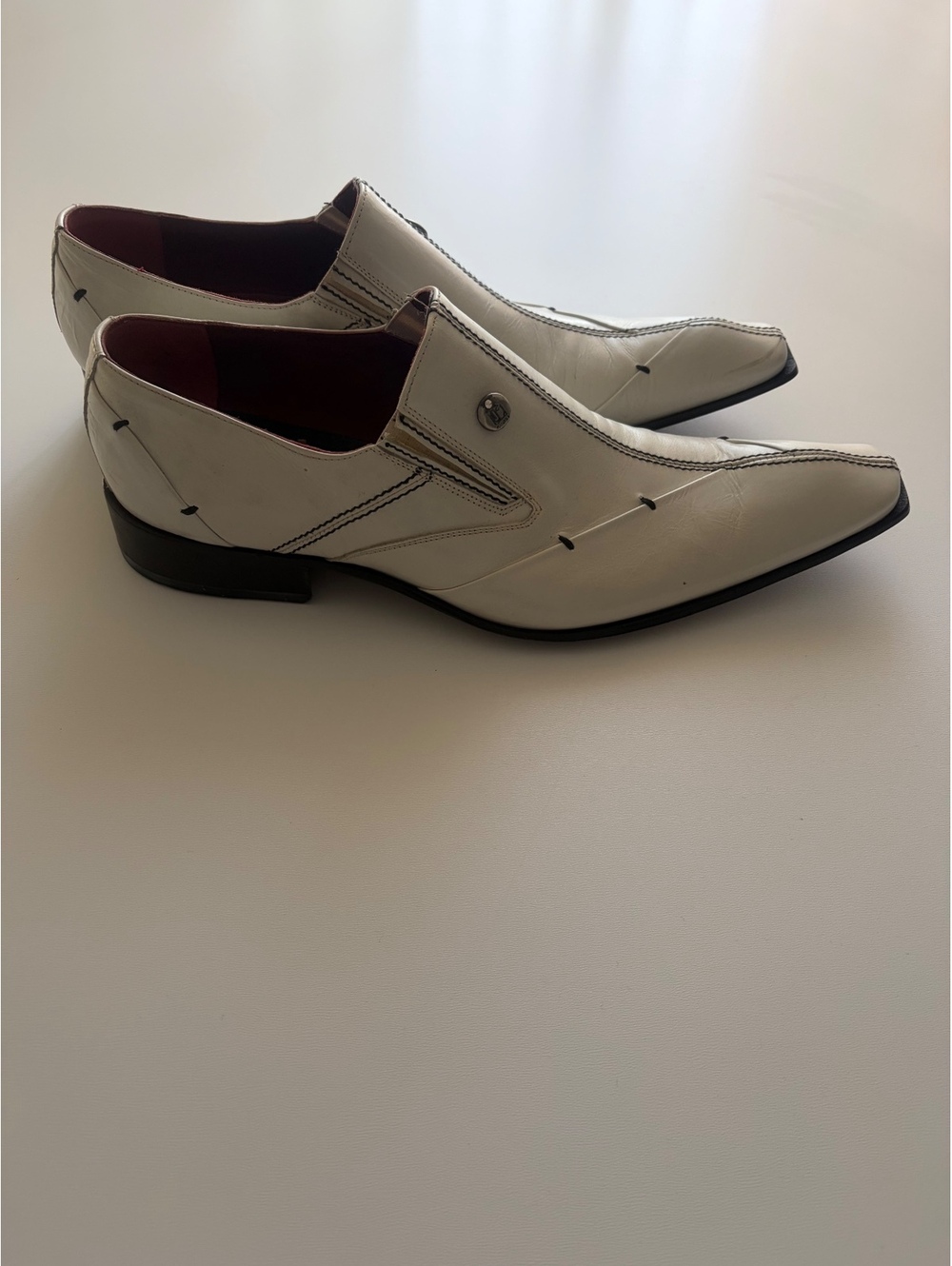 Jo Ghost Men's 43 White Leather new Dress Shoes Size 43 - Picture 9 of 9